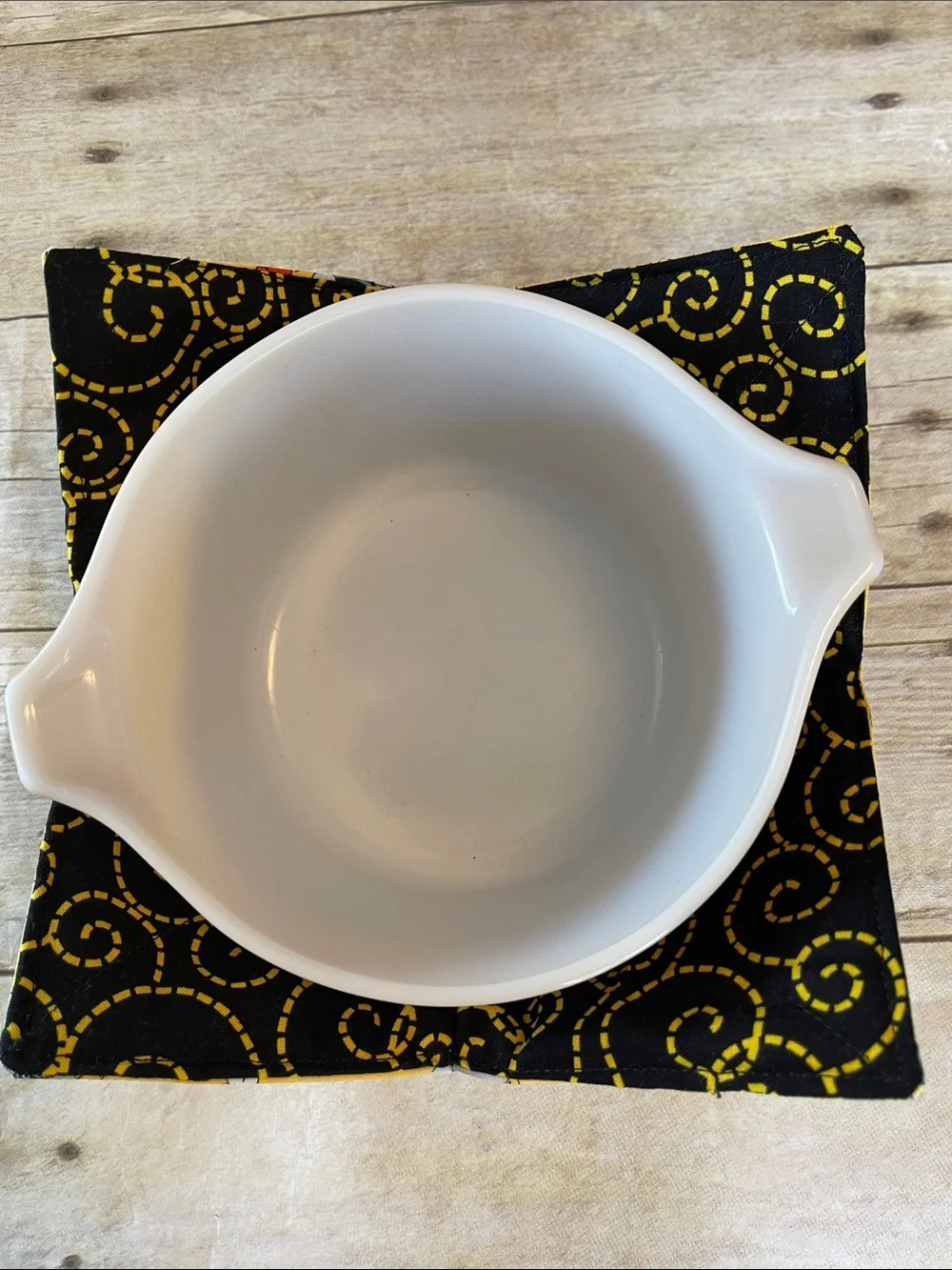Microwave/Ice Cream Bowl Cozy Reversible Fabric Bowl Gnomes & Bees